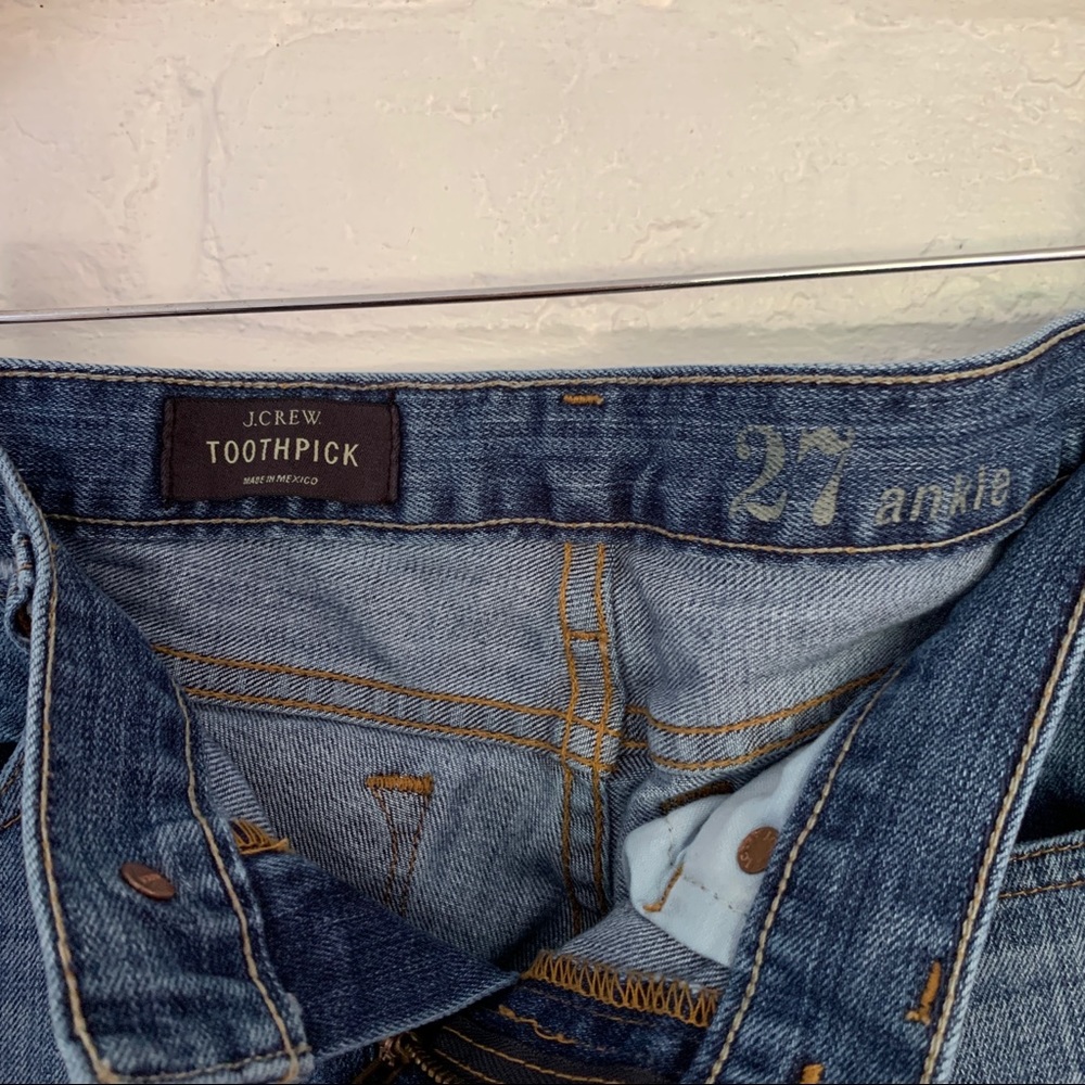 J. Crew Toothpick Ankle Jeans - Picture 3 of 5